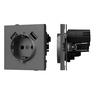 Механизм розетки с USB зарядкой SCT-TENDO-MUAA-SFPL-GR (230V, 16A) (Arlight, -)