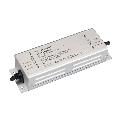 Блок питания ARPJ-LG-565600-PFC-B (200W, 25-56V, 2.6-5.6A) (Arlight, IP67 Металл, 5 лет)