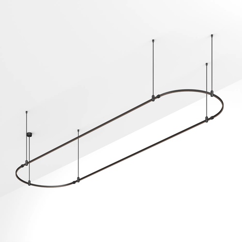 Трек ART-APRIORI-OVAL-ROD-800-4000x1000 (BK) (Arlight, IP20 Металл, 3 года)