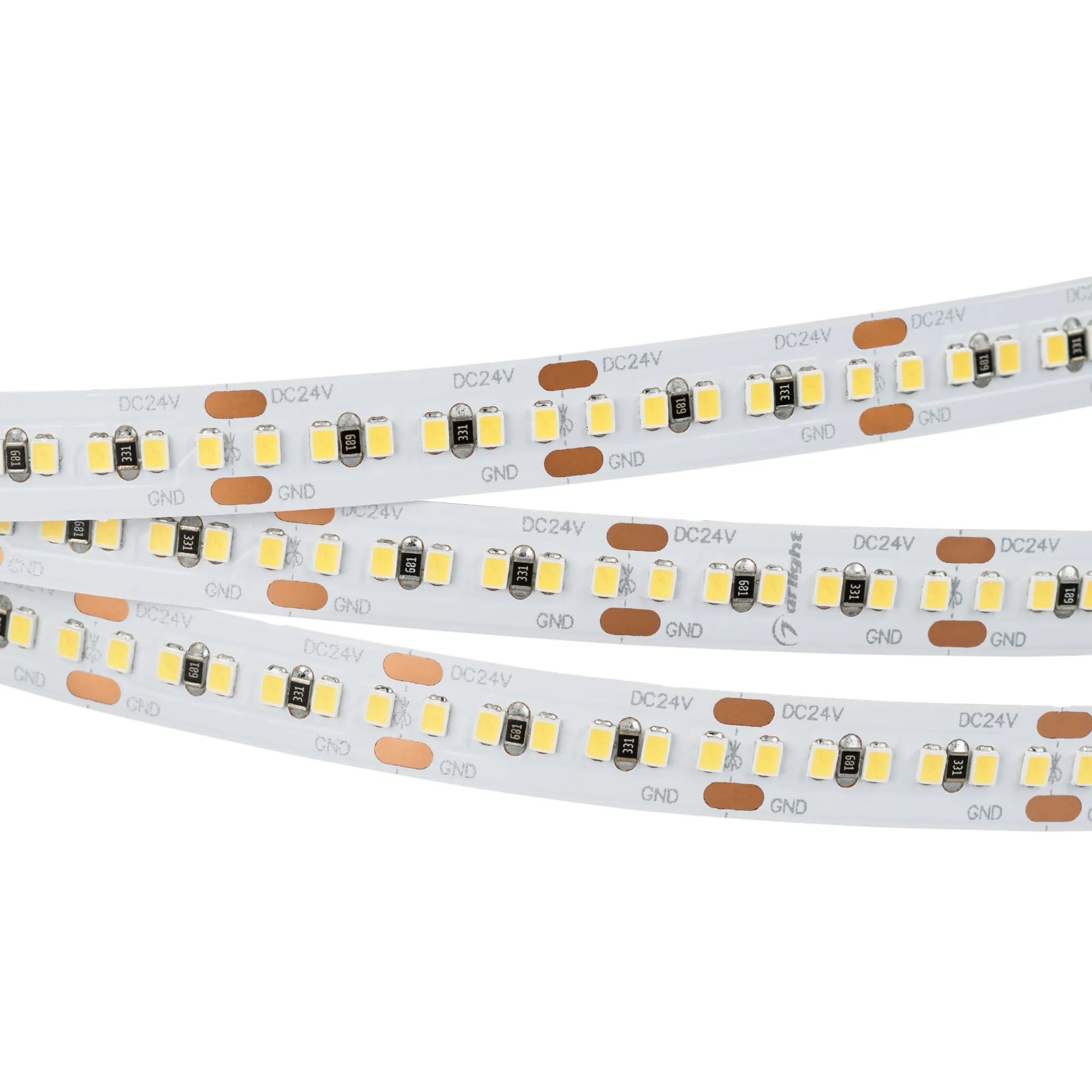 Лента светодиодная MICROLED-5000 24V Warm3000 8mm (2216, 300 LED/m, LUX) (Arlight, 8 Вт/м, IP20)